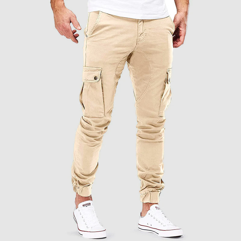 Gavin Trousers | Cargo Jogger Trousers with Elastic Cuffs