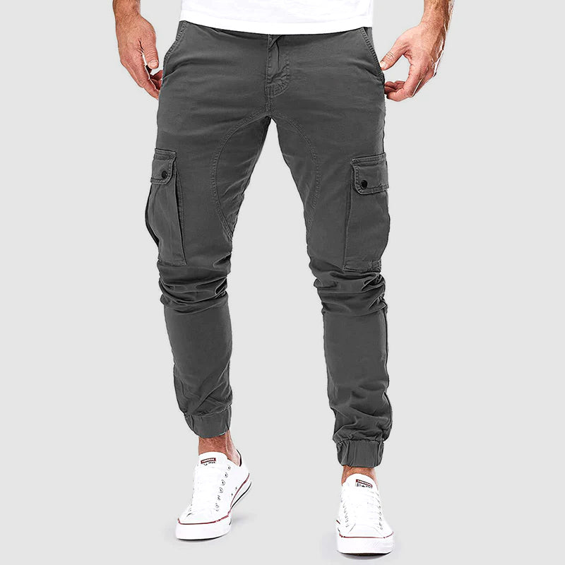 Gavin Trousers | Cargo Jogger Trousers with Elastic Cuffs