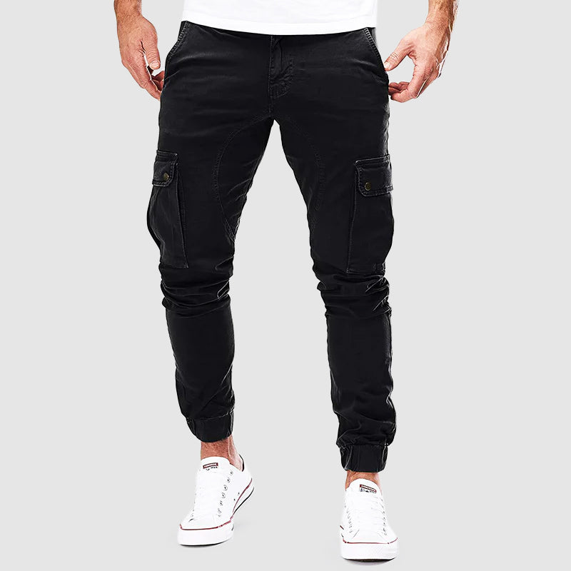 Gavin Trousers | Cargo Jogger Trousers with Elastic Cuffs