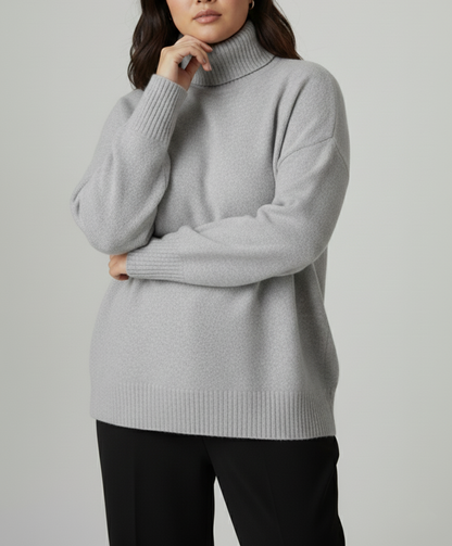 Elena Chunky Turtleneck Sweater | Relaxed Fit Knit Pullover