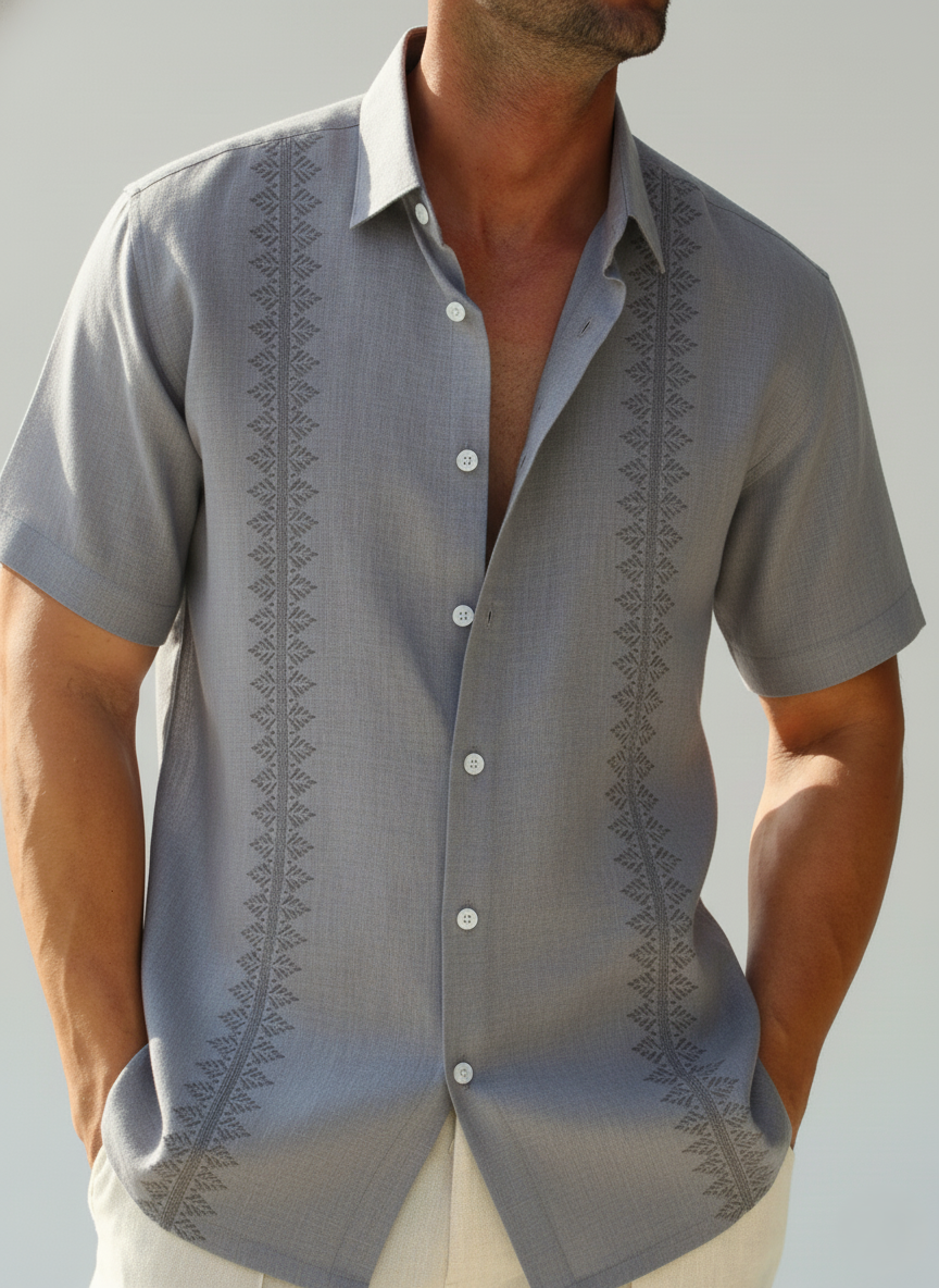 Lovan Shirt | Men's Lightweight Printed Casual Short Sleeve Shirt