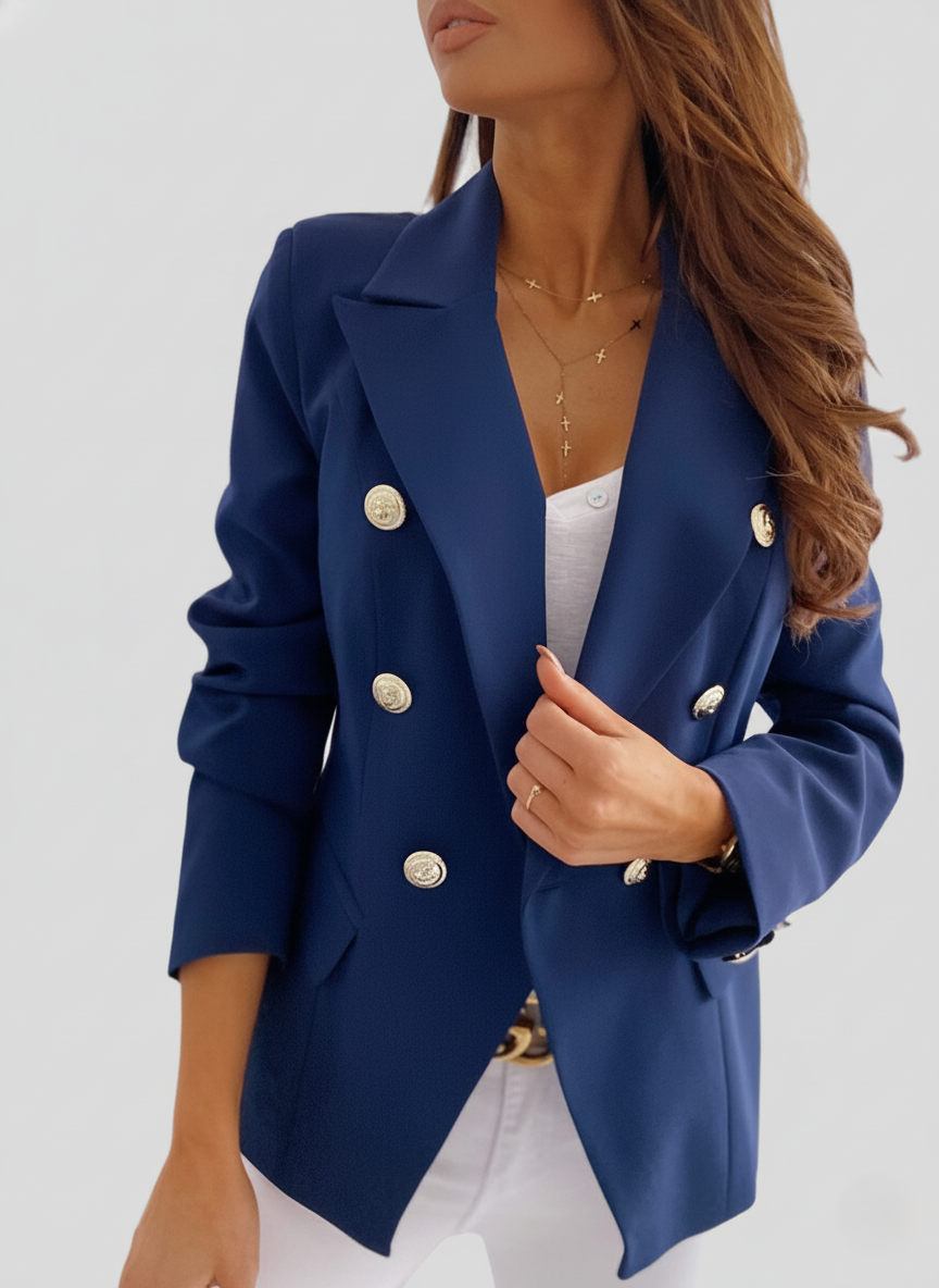 Ivy Tailored Blazer | Double Breasted Button Front Blazer