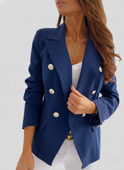 Ivy Tailored Blazer | Double Breasted Button Front Blazer