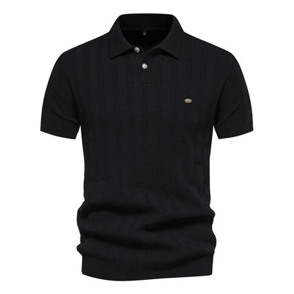 George Top | Short Sleeve Striped Design Polo Shirt