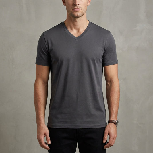 Jack Regular Fit V-Neck T-Shirt | Solid Colour Casual T-shirt