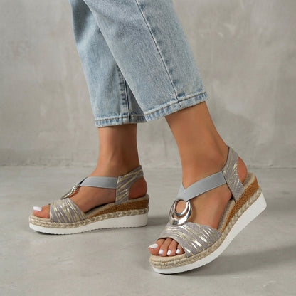 Isabella Wedge Sandals | Espadrille Sole Wedge Heel Sandals