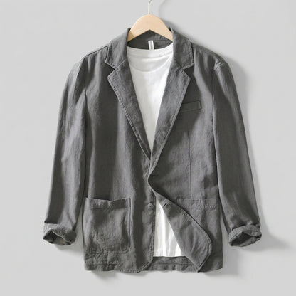 Arthur Regular Fit Blazer | Collared Hip-Length Blazer