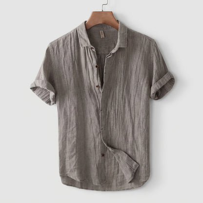 Leandro Relaxed Fit Short Sleeve Shirt | Collared Button Front Shirt