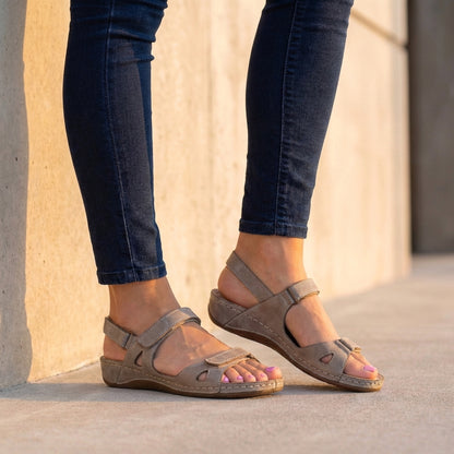 Isla Open-Toe Flat Sandals | Adjustable Straps Sandals