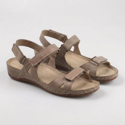 Isla Open-Toe Flat Sandals | Adjustable Straps Sandals