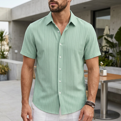 Oscar Relaxed Fit Button-Up Shirt | Collared Short Sleeve Shirt