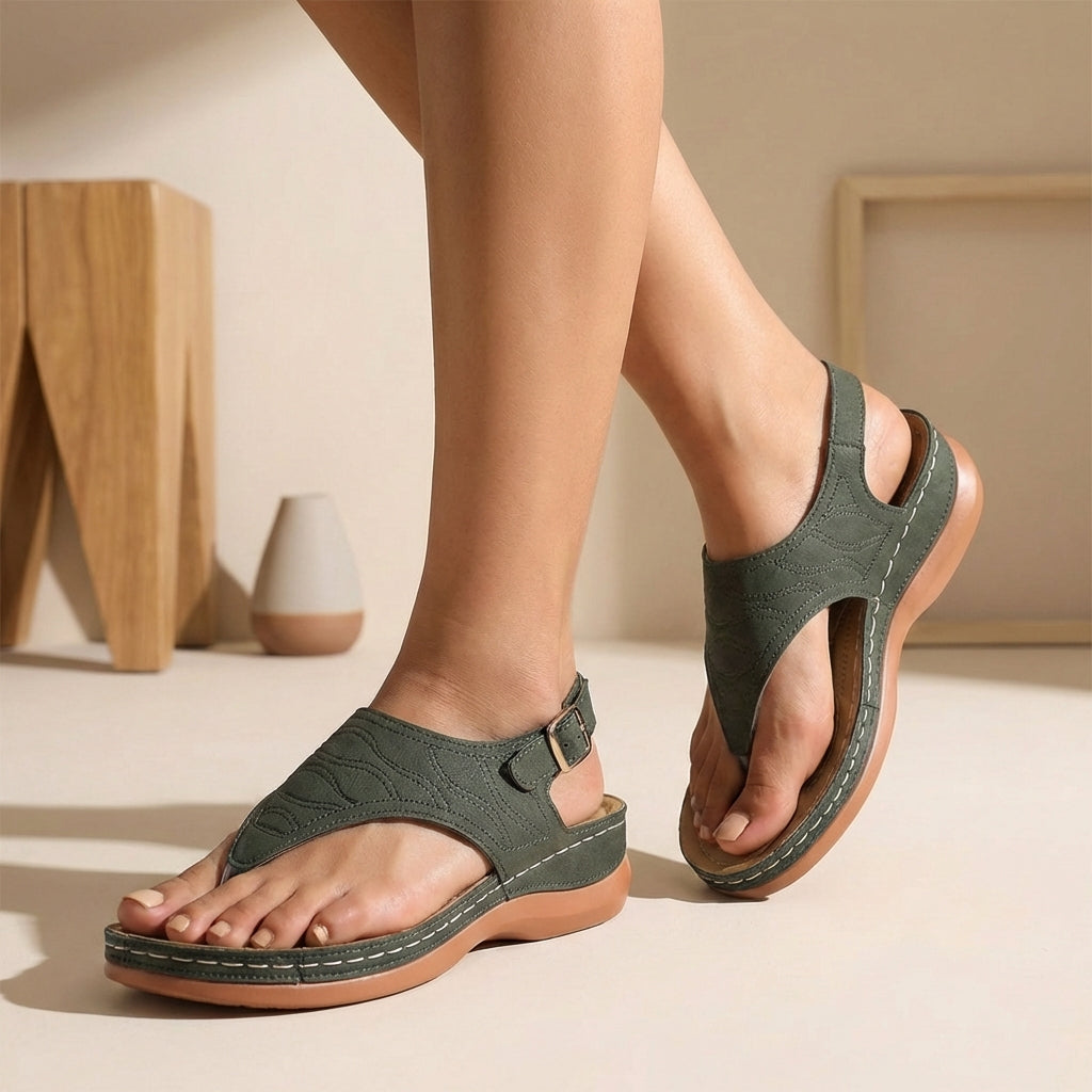 Serena Orthopedic Toe-Loop Sandals | Adjustable Comfort Summer Walking Sandals