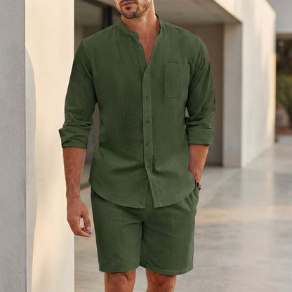 Arden Shirt & Shorts Set | Breathable Summer Casual Two-Piece Outfit