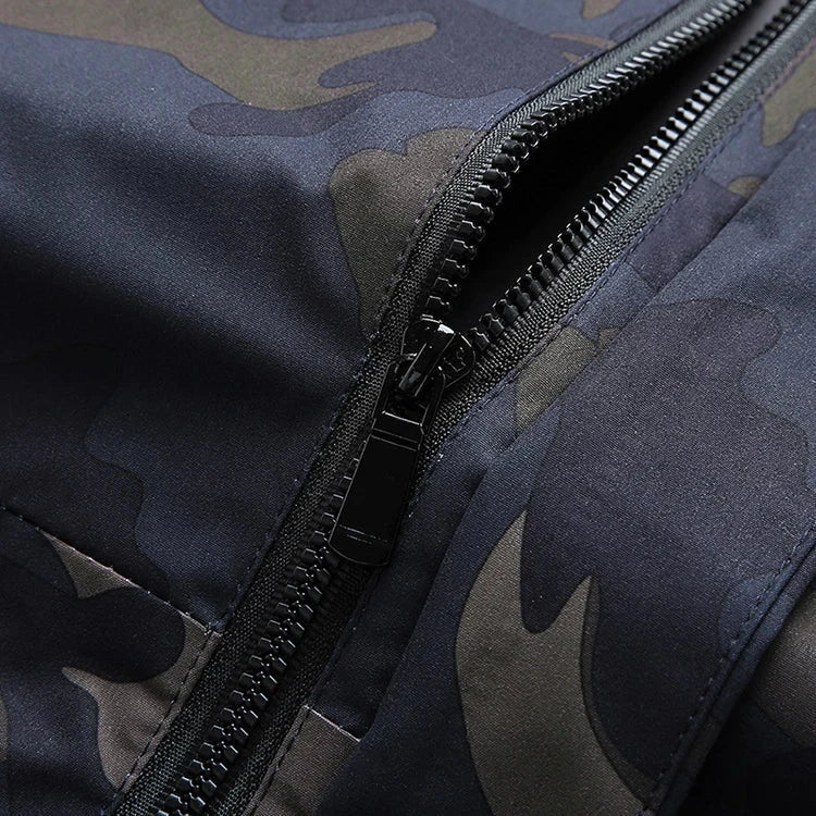 Oliver Camouflage Hooded Windbreaker | Regular Fit Hip-Length Windbreaker