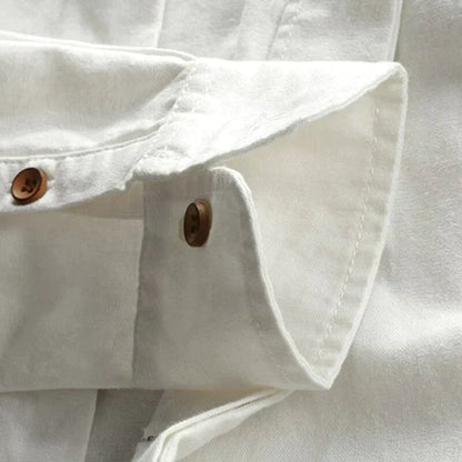 Halden Top | Slim Fit Shirt with Stand Collar