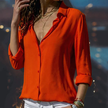Hannah Top | Button-Up Blouse with Classic Collar