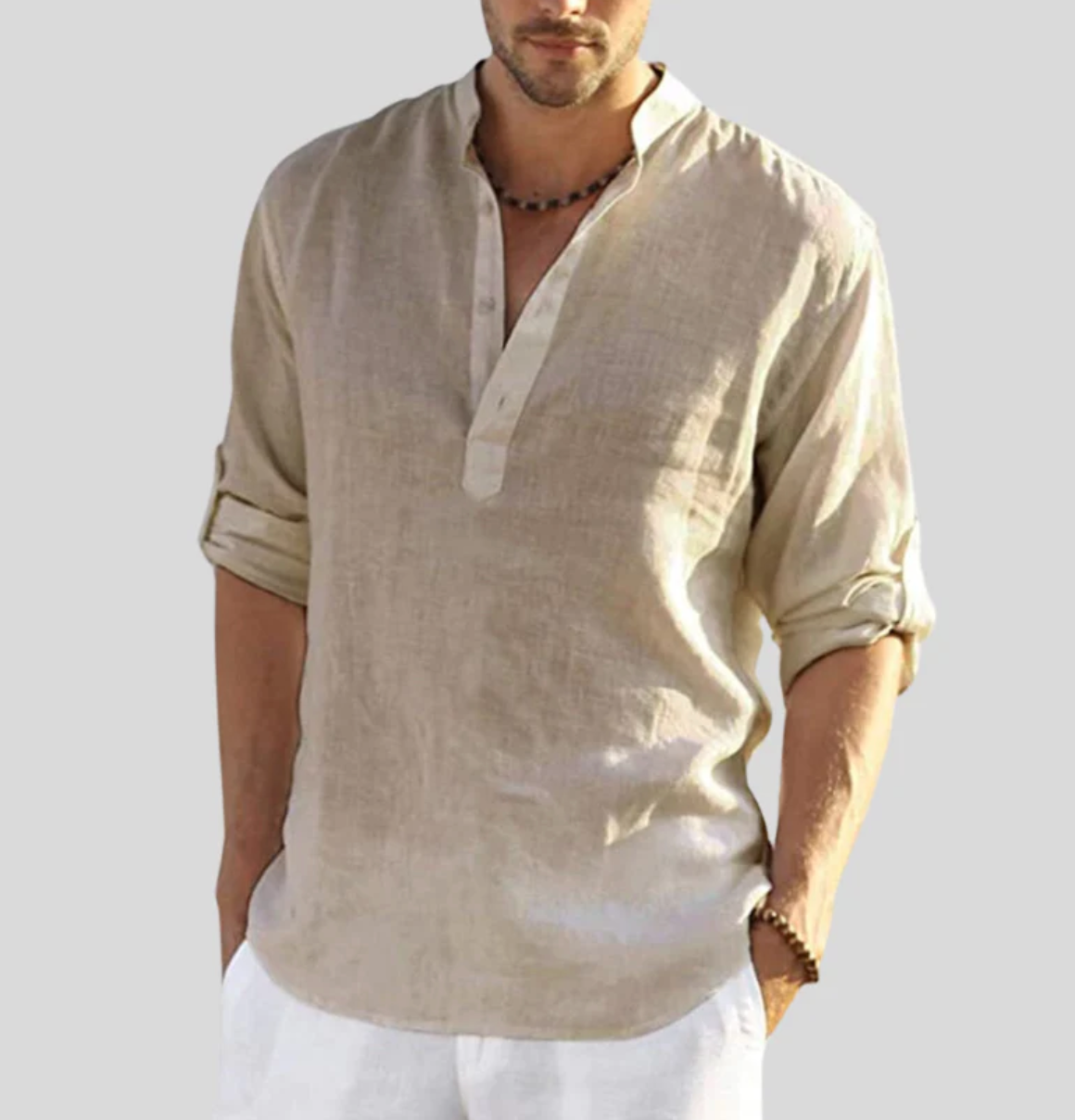 Harry Shirt | Men's Long Sleeve Henley Shirt
