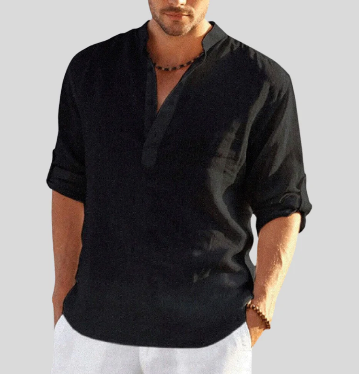Harry Shirt | Men's Long Sleeve Henley Shirt