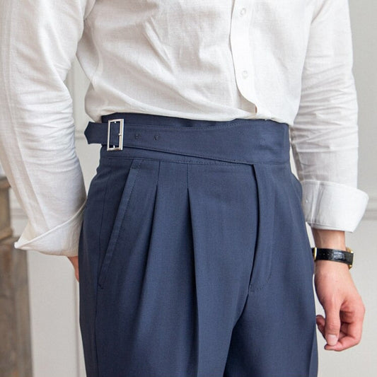 Hayden Trousers | High-Waisted Tailored Trousers with Side Buckle