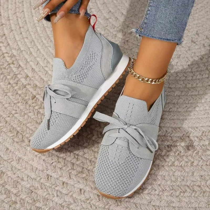 Hazel Shoes | Mesh Lace-Up Comfy Sneakers