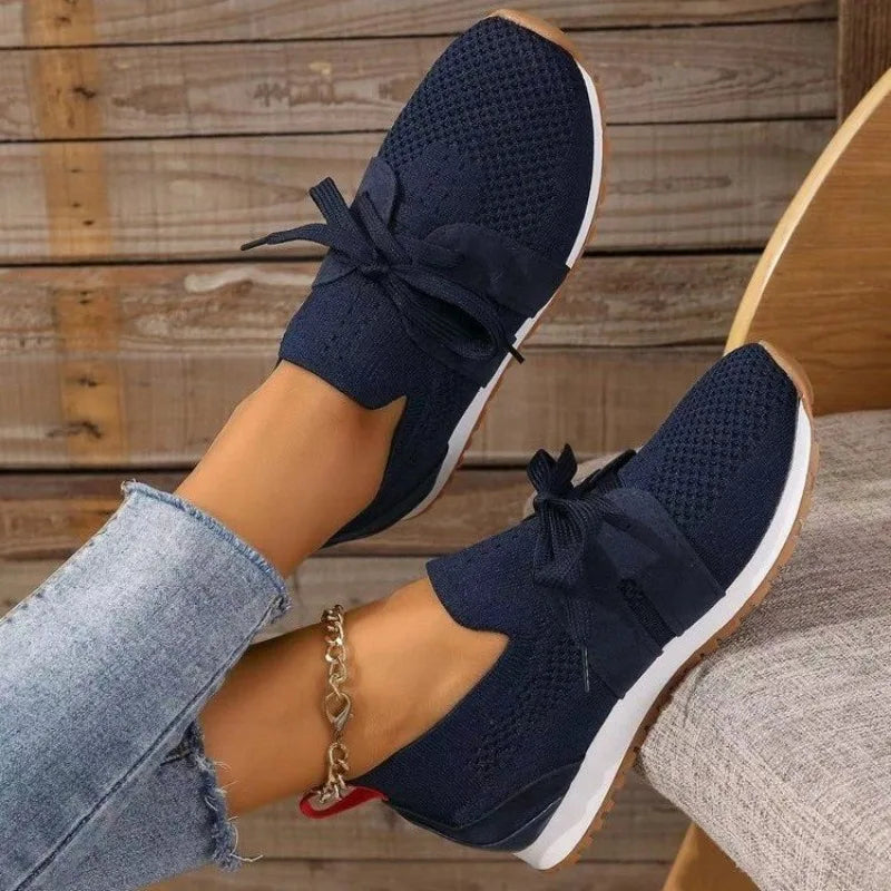 Hazel Shoes | Mesh Lace-Up Comfy Sneakers