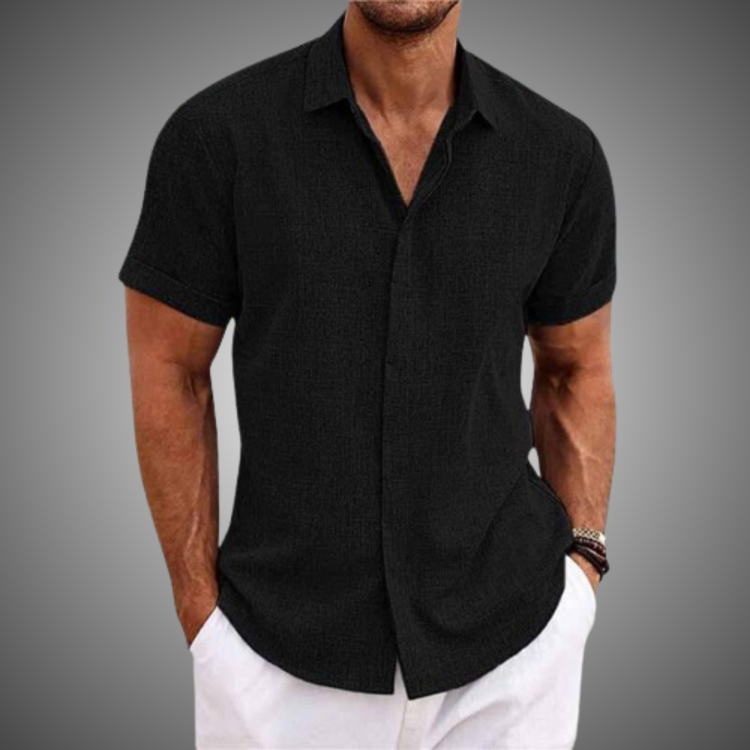 Henry Shirt | Short Sleeve Button-Up Shirt with Casual Fit