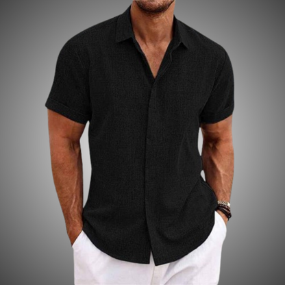 Henry Shirt | Short Sleeve Button-Up Shirt with Casual Fit