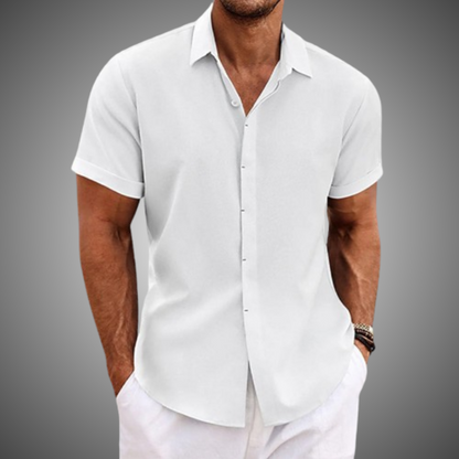Henry Shirt | Short Sleeve Button-Up Shirt with Casual Fit