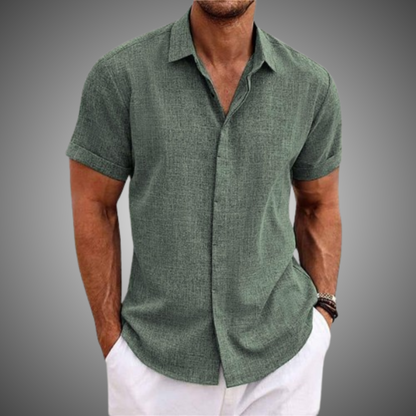 Henry Shirt | Short Sleeve Button-Up Shirt with Casual Fit