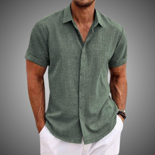 Henry Shirt | Short Sleeve Button-Up Shirt with Casual Fit