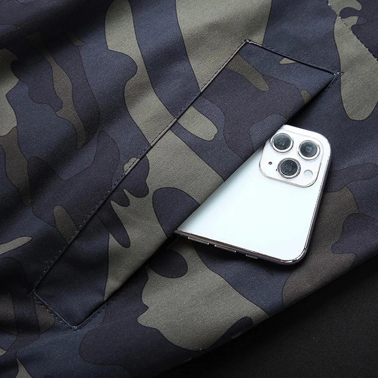 Oliver Camouflage Hooded Windbreaker | Regular Fit Hip-Length Windbreaker