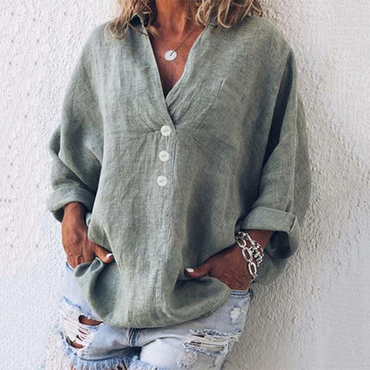 Holly Top | Loose Fit Blouse with Button Front