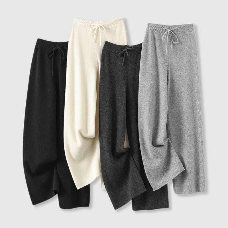 Ieva Pants | Women’s Cashmere Wide-Leg Pants