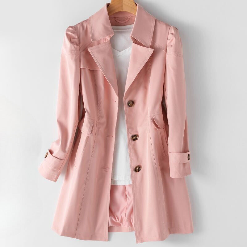 Ieva Trench Coat | Women’s Double-Breasted Classic Trench Coat