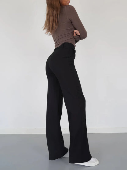 Iris Pants | Wide-Leg High Waisted Trousers for Women