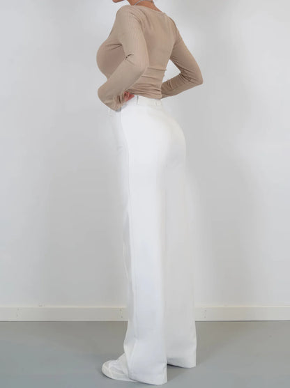 Iris Pants | Wide-Leg High Waisted Trousers for Women