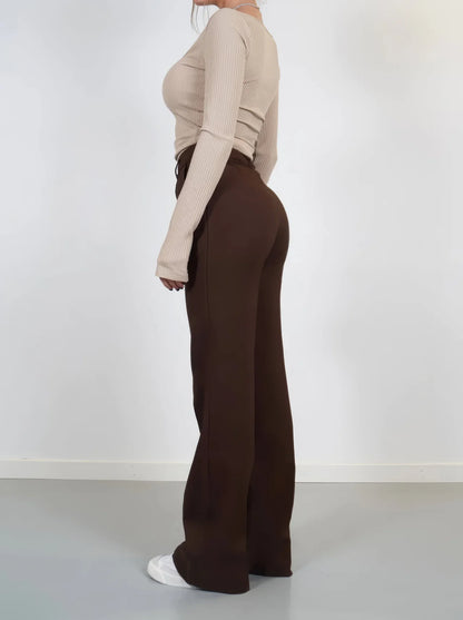 Iris Pants | Wide-Leg High Waisted Trousers for Women