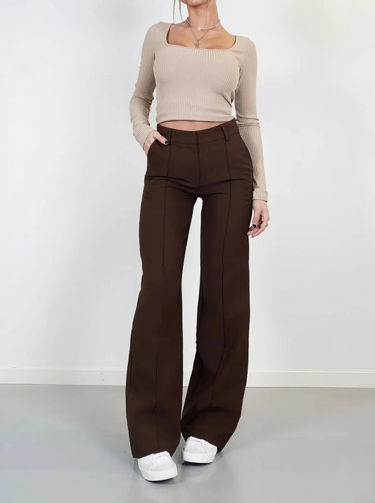 Iris Pants | Wide-Leg High Waisted Trousers for Women