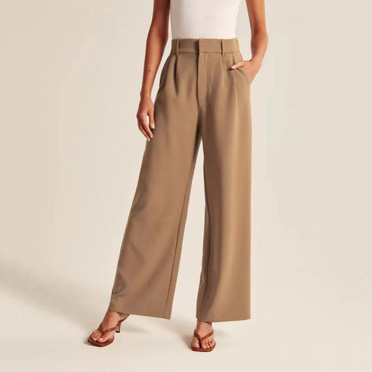 Ivy Trousers | High Waist Wide-Leg Tailored Pants