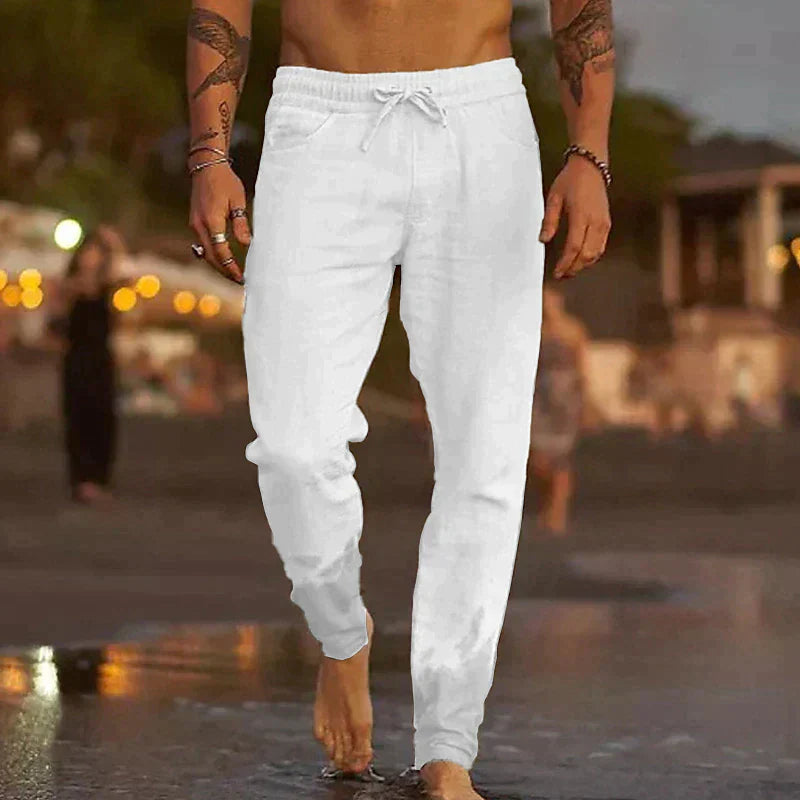 Jack Trousers | Lightweight Linen Drawstring Pants for Men