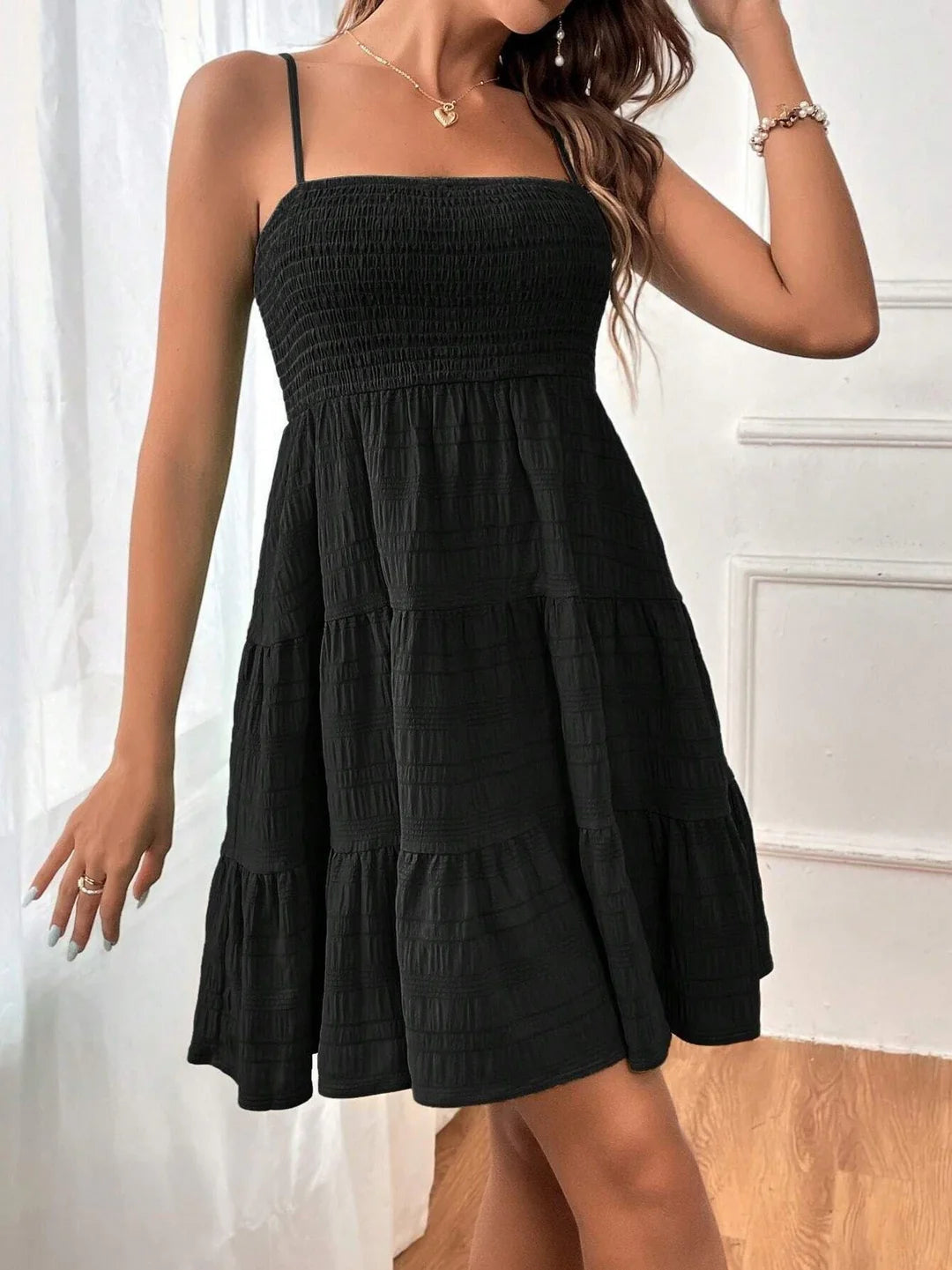 Janette Dress | Summer Pleated Mini Dress