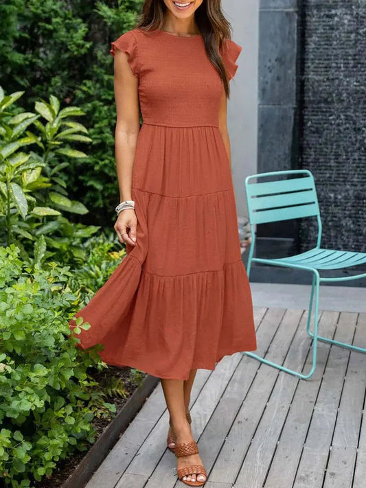 Jazmine Dress | Summer Casual Sleeveless Smocked Dress