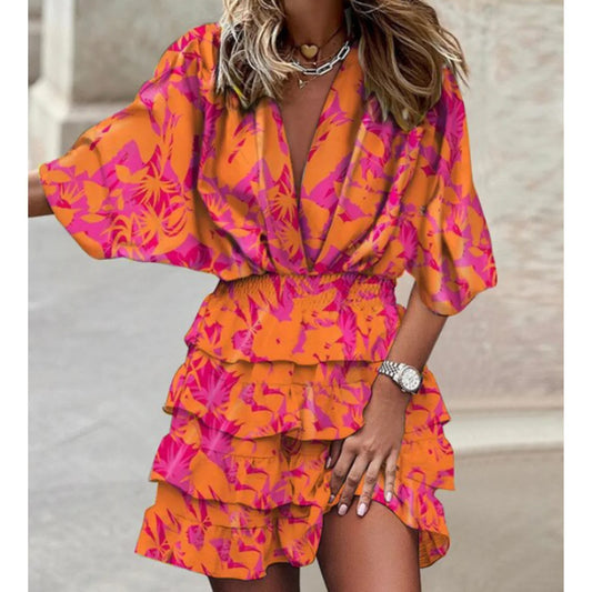Jessamy Dress | Floral Print Ruffled Mini Dress