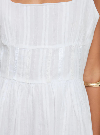 Kate Dress | White Cotton Fitted Mini Dress