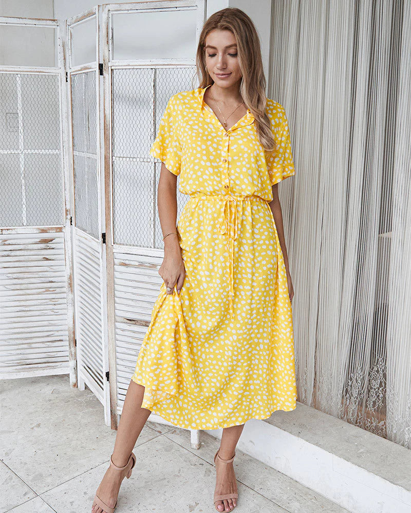 Kayleigh Dress | Casual Polka Dot Shirt Dress