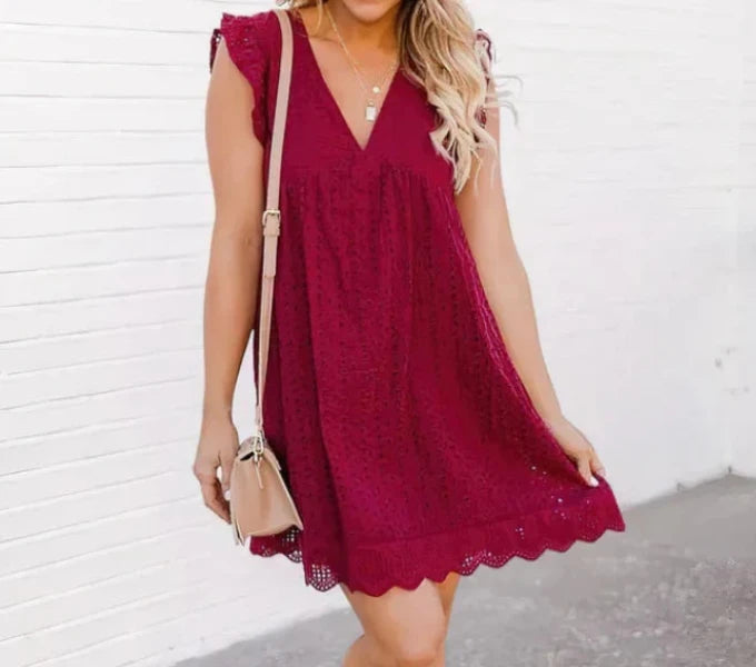 Kenzie Dress | Summer Boho Eyelet Mini Dress