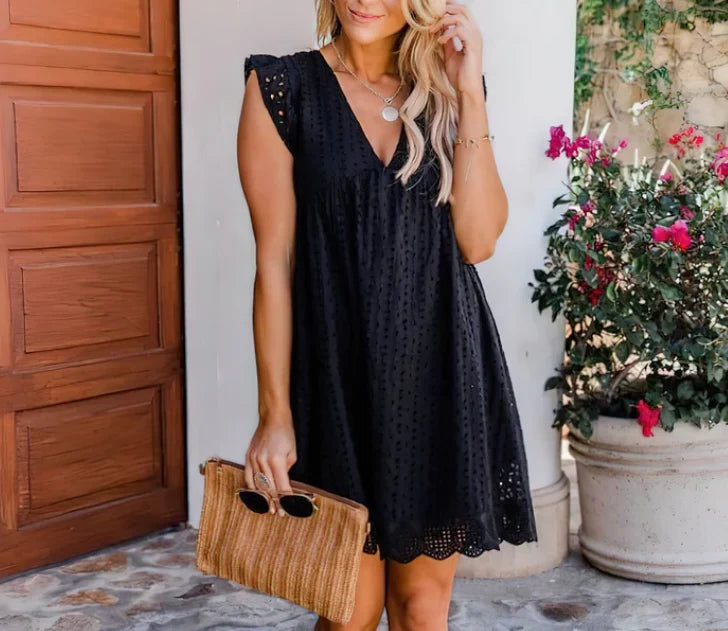 Kenzie Dress | Summer Boho Eyelet Mini Dress