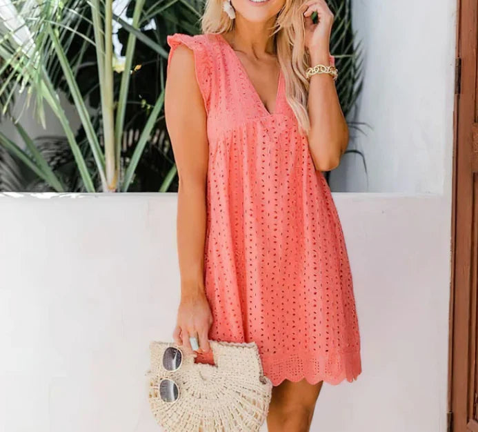 Kenzie Dress | Summer Boho Eyelet Mini Dress