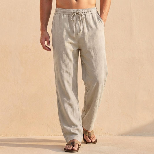 Theodore Relaxed Fit Trousers | Solid Full-Length Trousers
