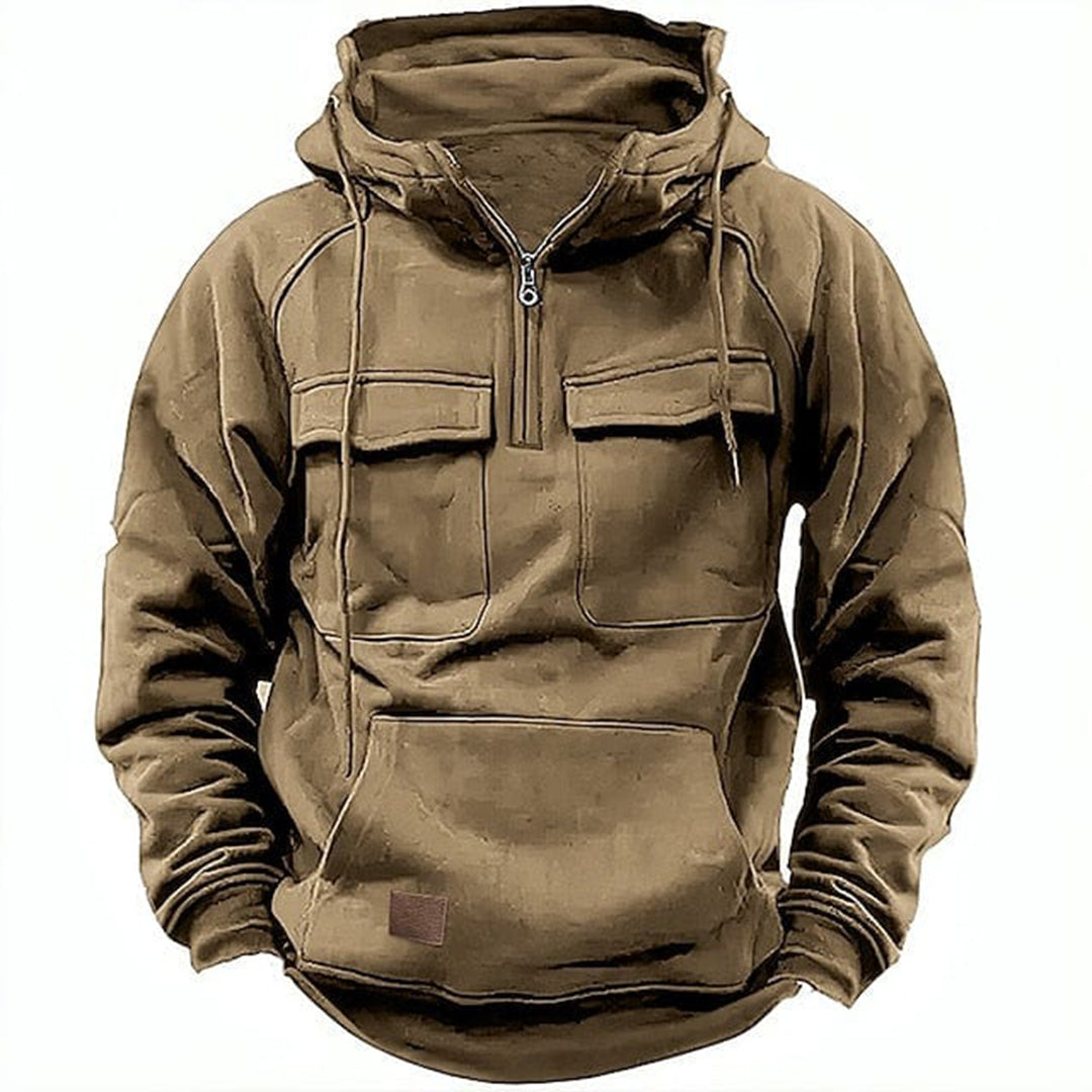 Benjamin Fleece Anorak Hoodie | Relaxed Fit Hooded Hoodie